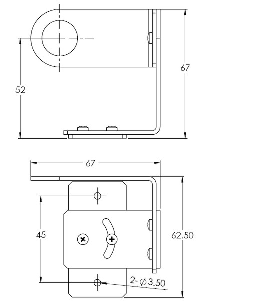 Two-axis adjustable bracket
